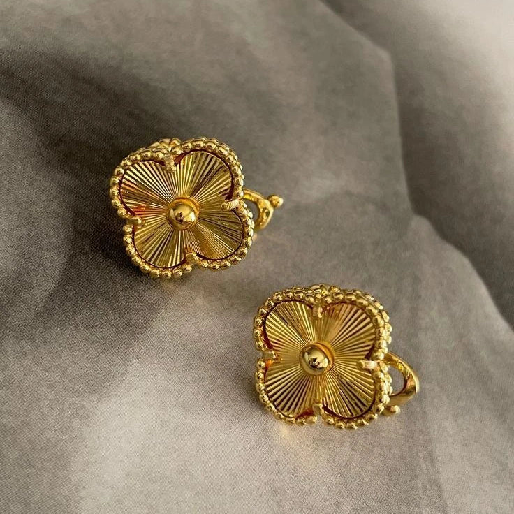Aurelian Halo Clover Earrings