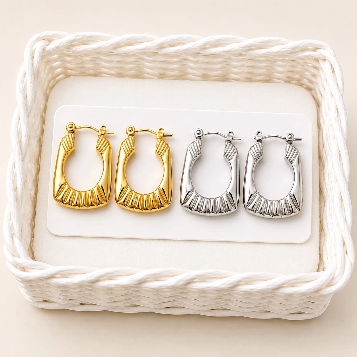 Aurex Geometric Hoop Earrings