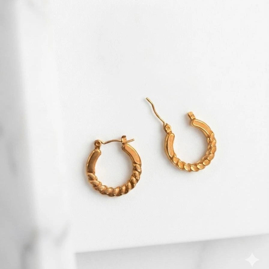 Auric Twist Hoop Earrings