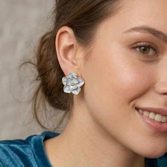 Bloom Petal Floral Stud Earrings