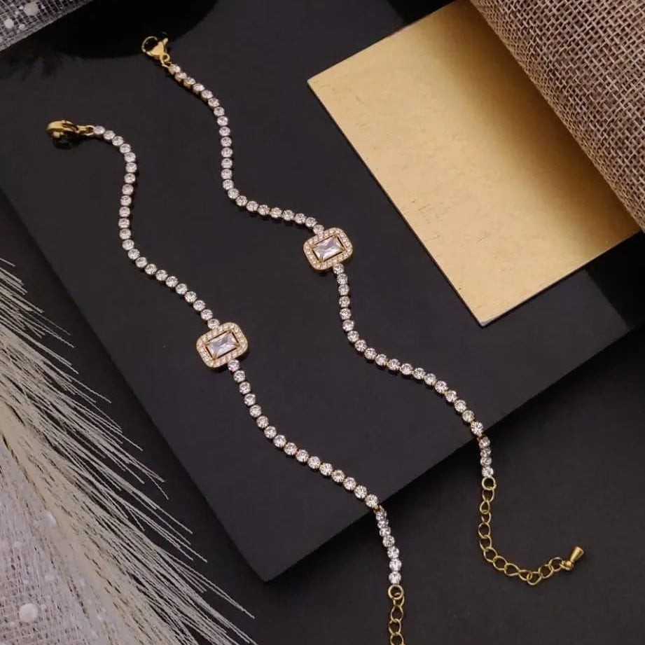 Radiant Diamond Gold Anti-Tarnish Bracelet