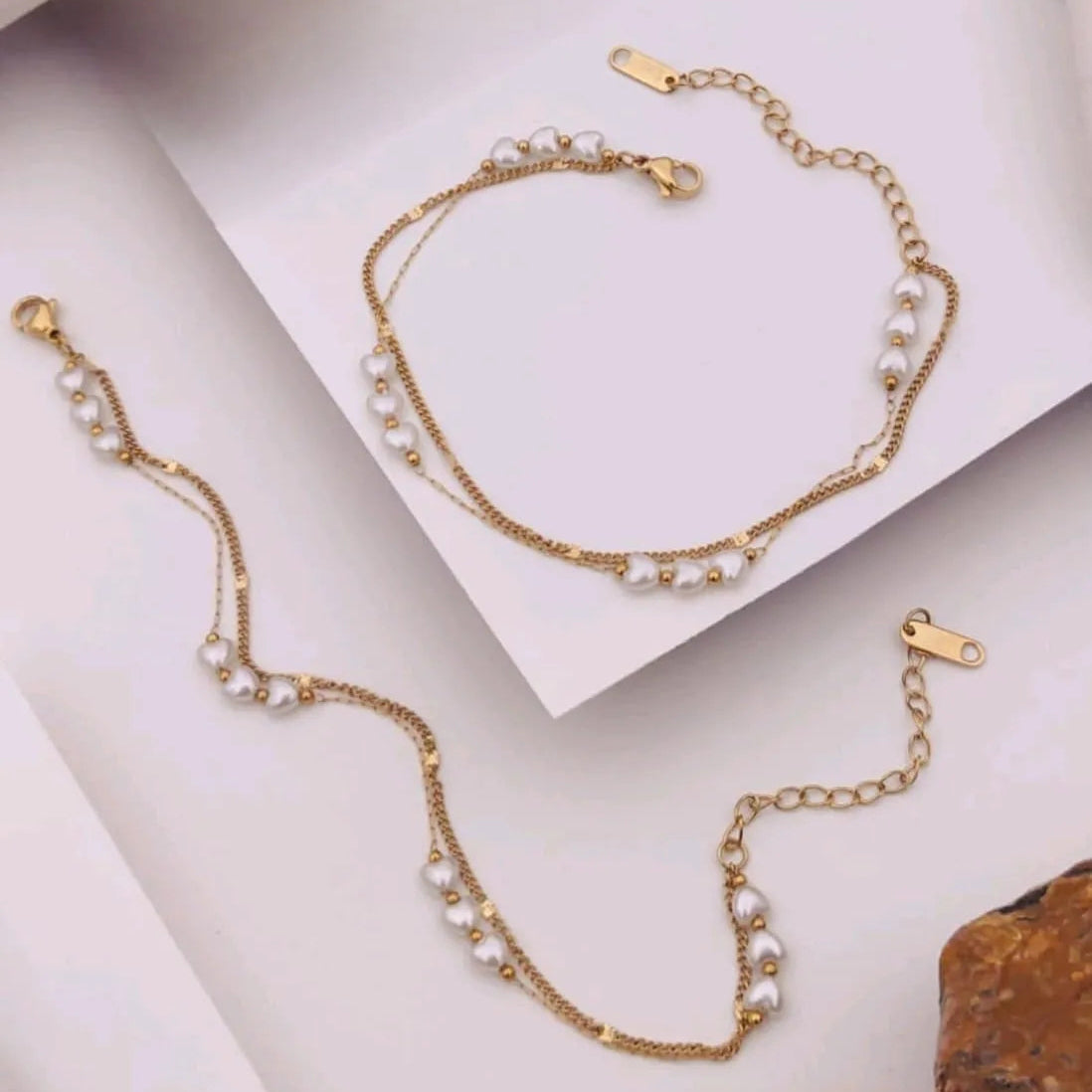 Elegant Pearl Gold Anti-Tarnish Bracelet