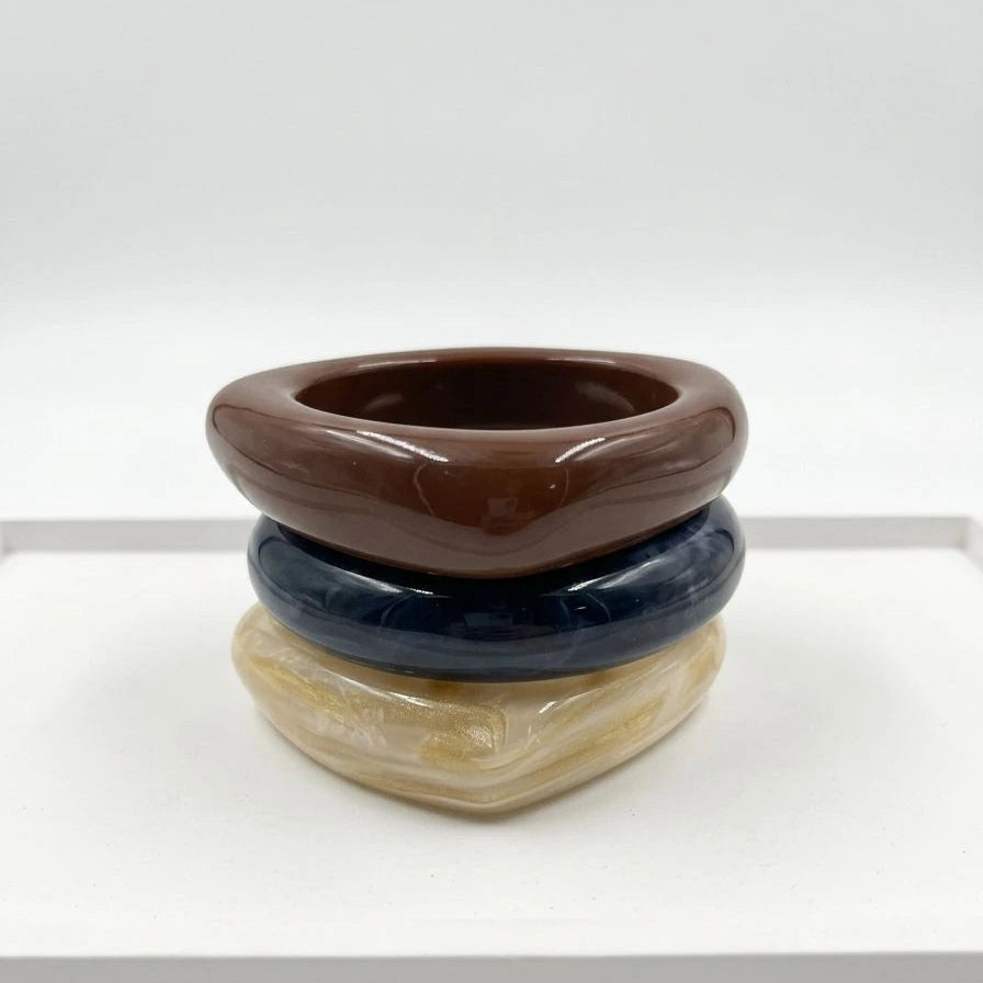 Midnight Ivory Resin Kada Combo