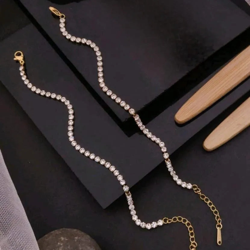 Crystal Gold Anti-Tarnish Bracelet