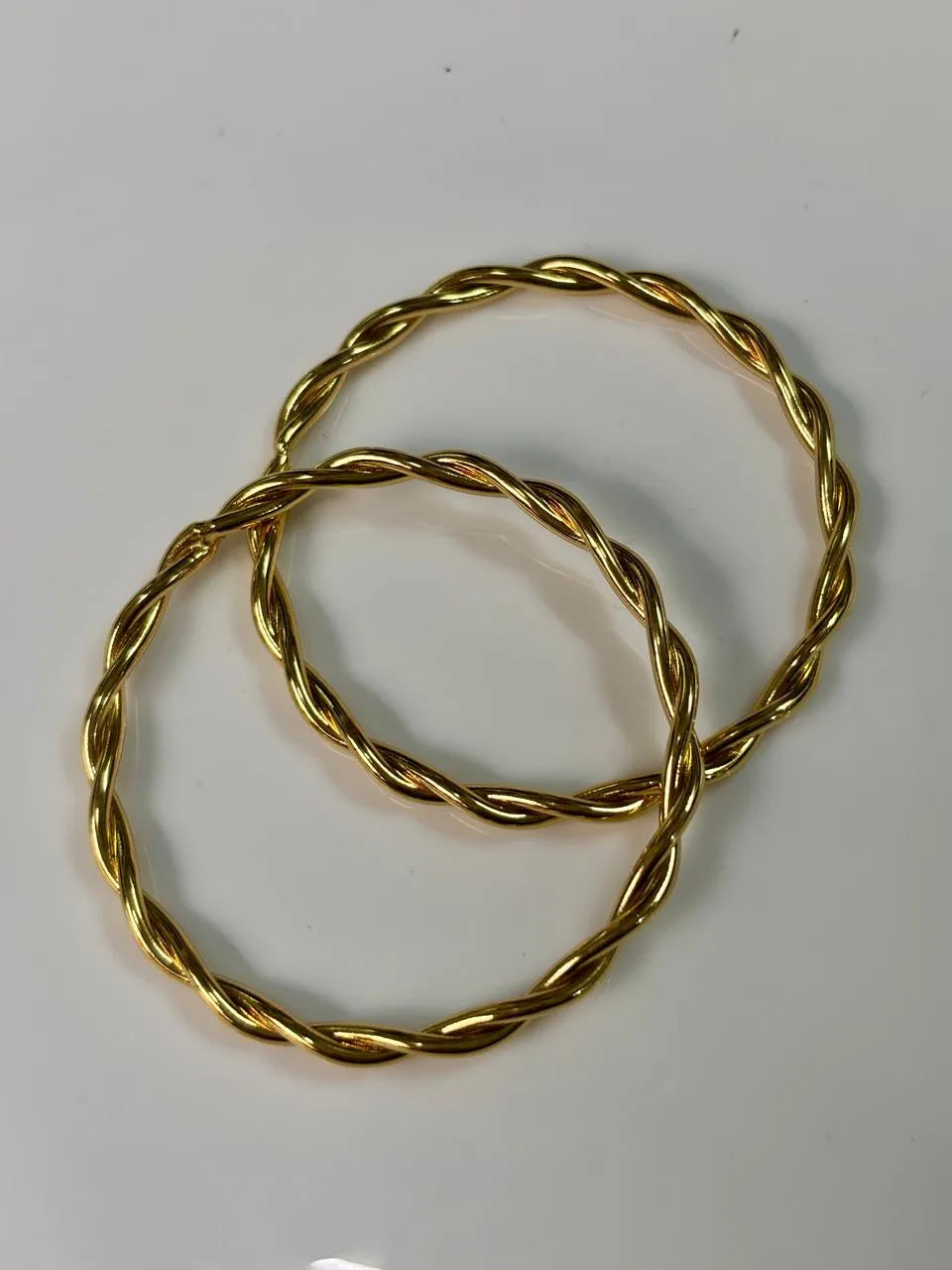 Gold Twist Kada Bangles Rope Design