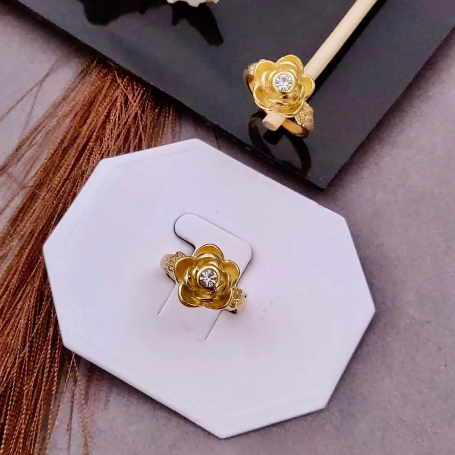 Golden Blossom Anti-Tarnish Ring