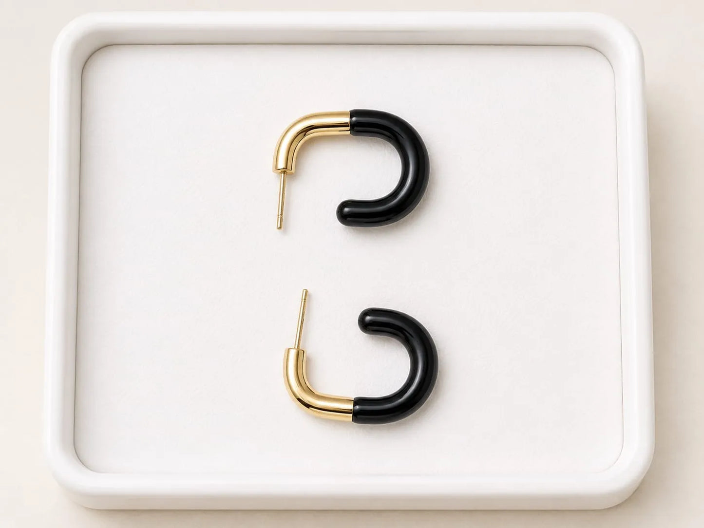 Midnight Gold Duo Hoop Earrings