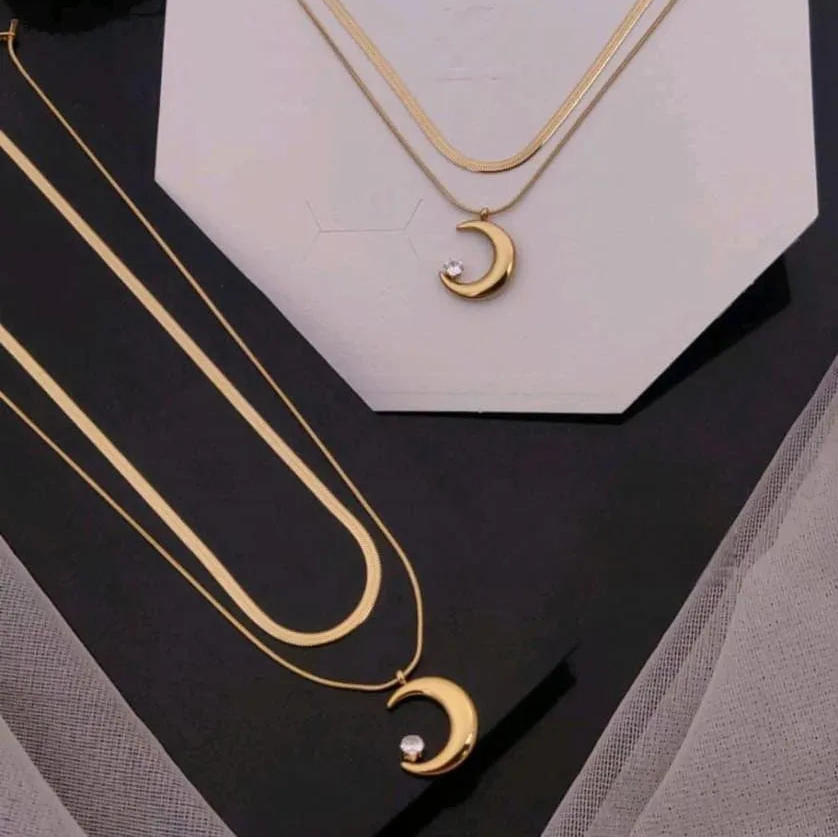 Moon Shine Gold Necklace