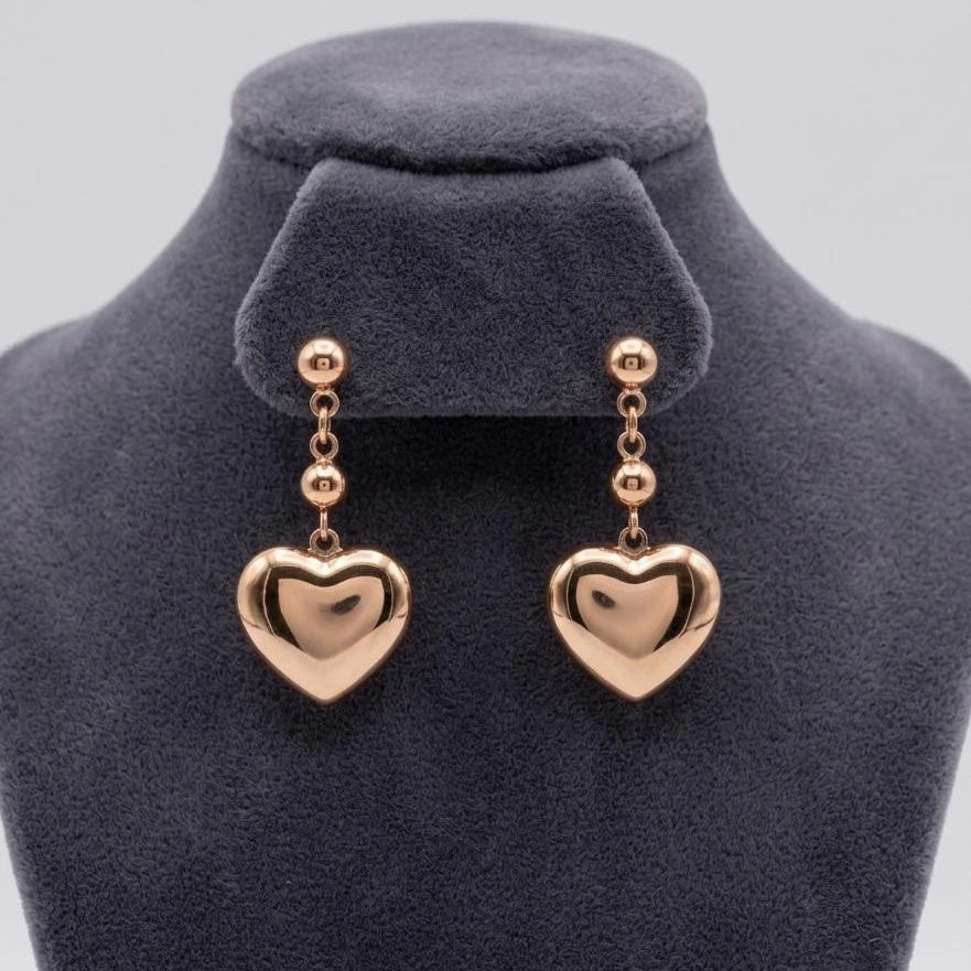 Roselle Heart Drop Earrings