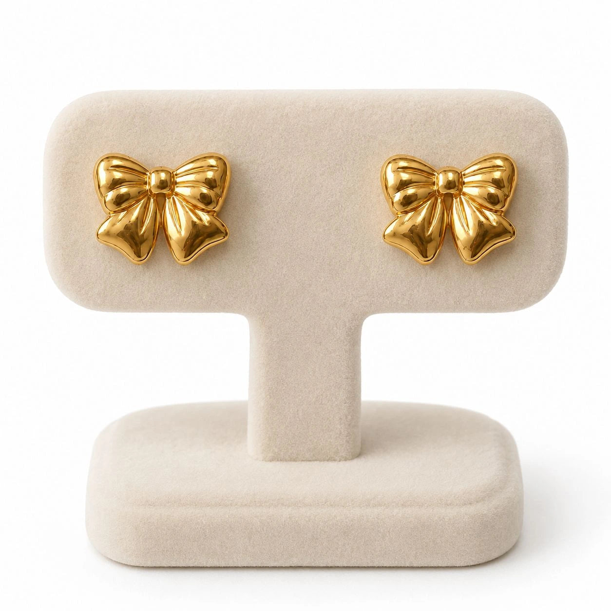 Aurielle Gold Bow Stud Earrings