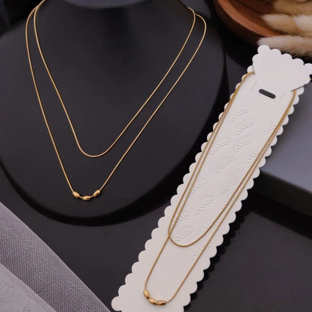 Serenelle Minimal Gold Layered Necklace