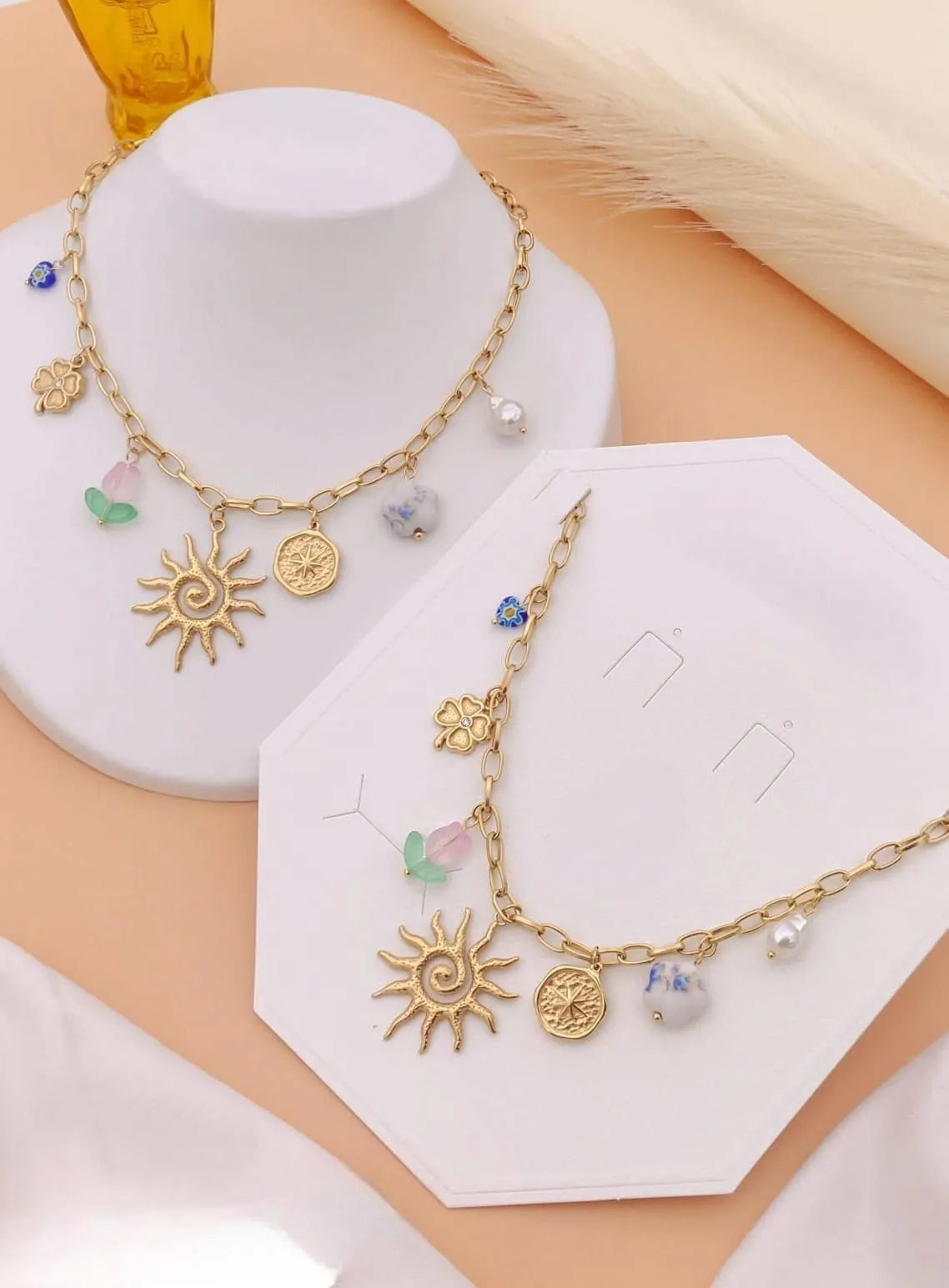 Sunshine Charms Gold Necklace