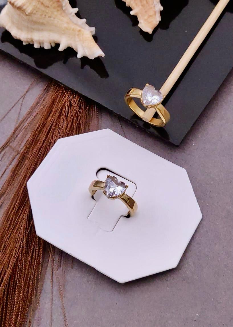 Love Lustre Heart-Cut Anti-Tarnish Ring