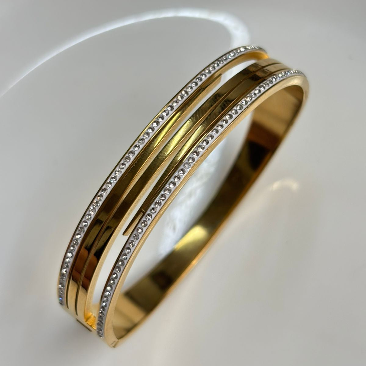 Gold Diamond Triple Kada