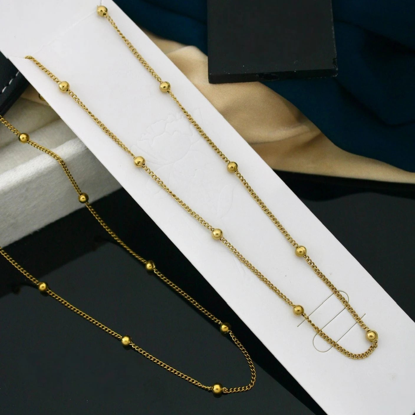 Celestia Beadline Gold Chain