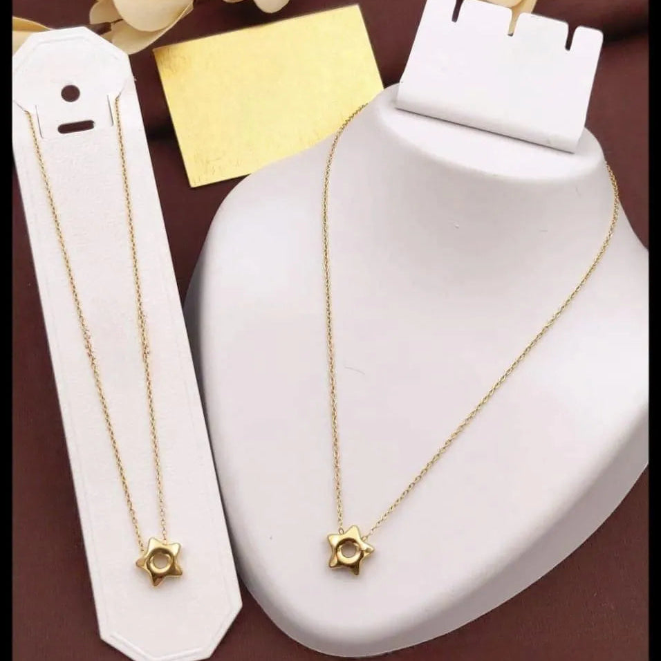 Gold-Plated Star Pendant Necklace