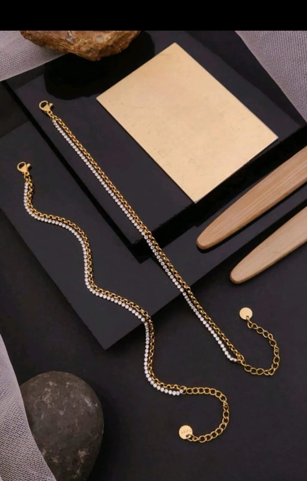 Dyna Strip of Gold Anti-Tarnish Chain Bracelet