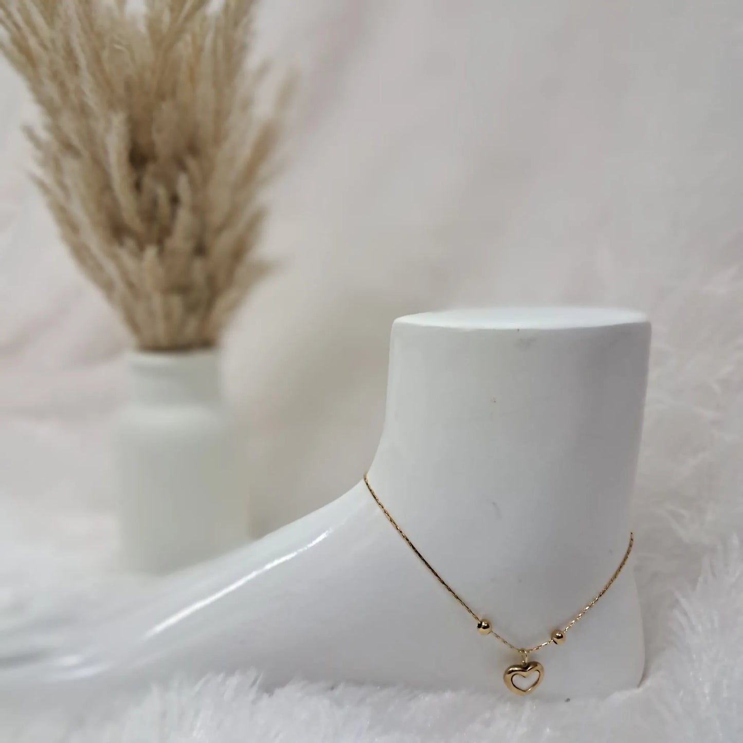 Gold Heart Anklet Love Charm