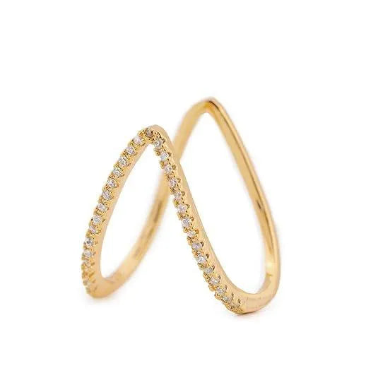 Luxe Gold Anti-Tarnish Zig-Zag Ring