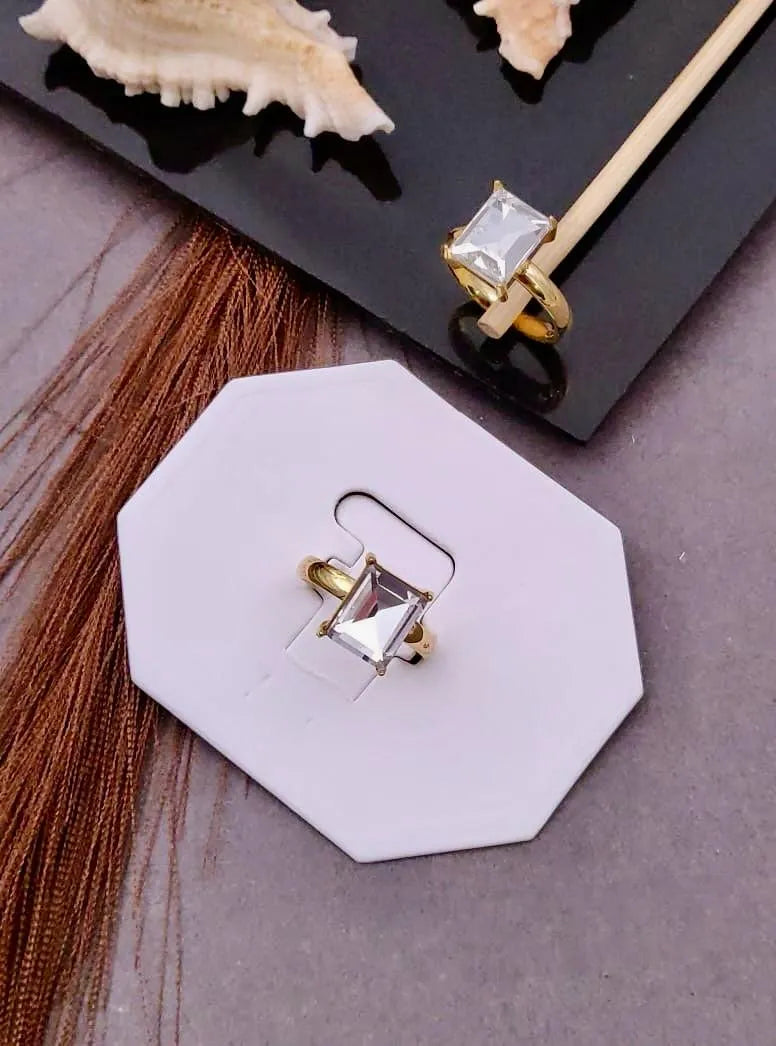 Princess-Cut Solitaire Anti-Tarnish Ring