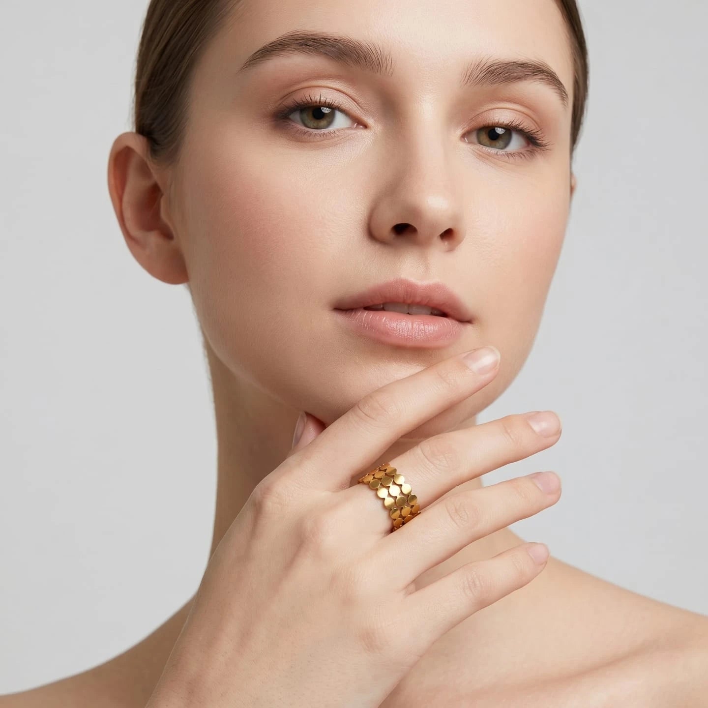 Celestia Gold Mosaic Ring