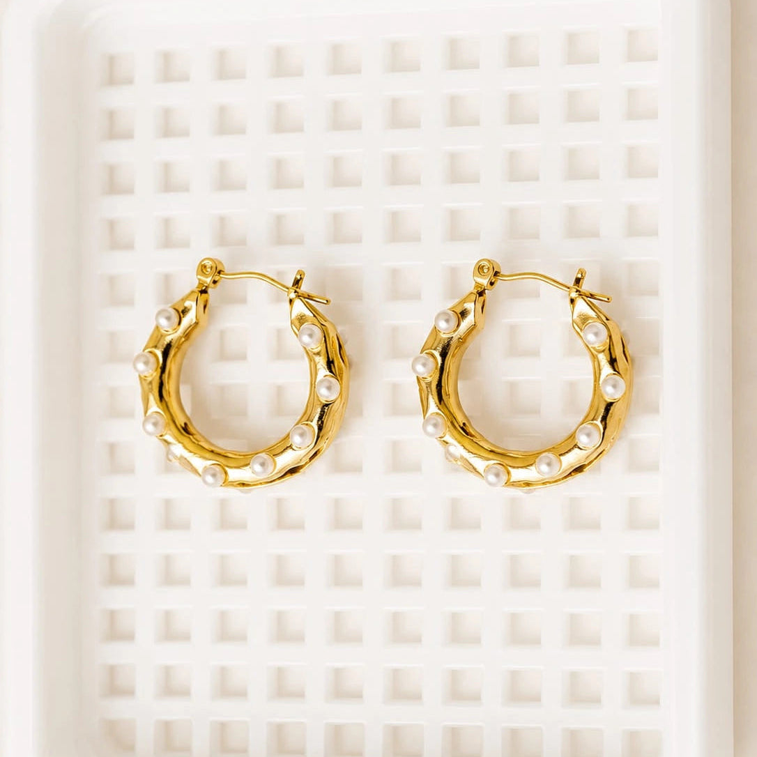 Aurielle Pearl Luxe Hoop Earrings
