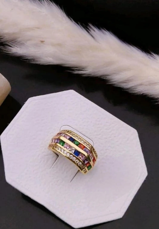 Aurora Mosaic Luxe Band Ring