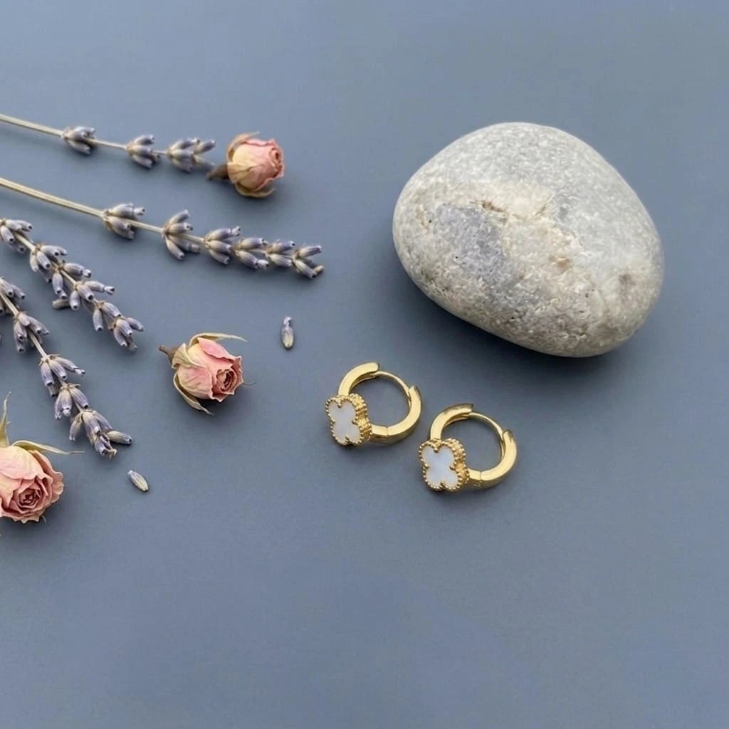 Blossom Pearl Mini Hoops