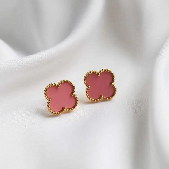 Blush Clover Mini Studs