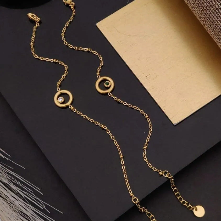 Gold Circle Antitarnish Bracelet