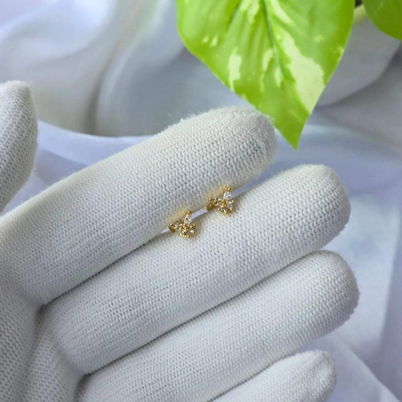 Butterfly Spark Gold Ear Piercing