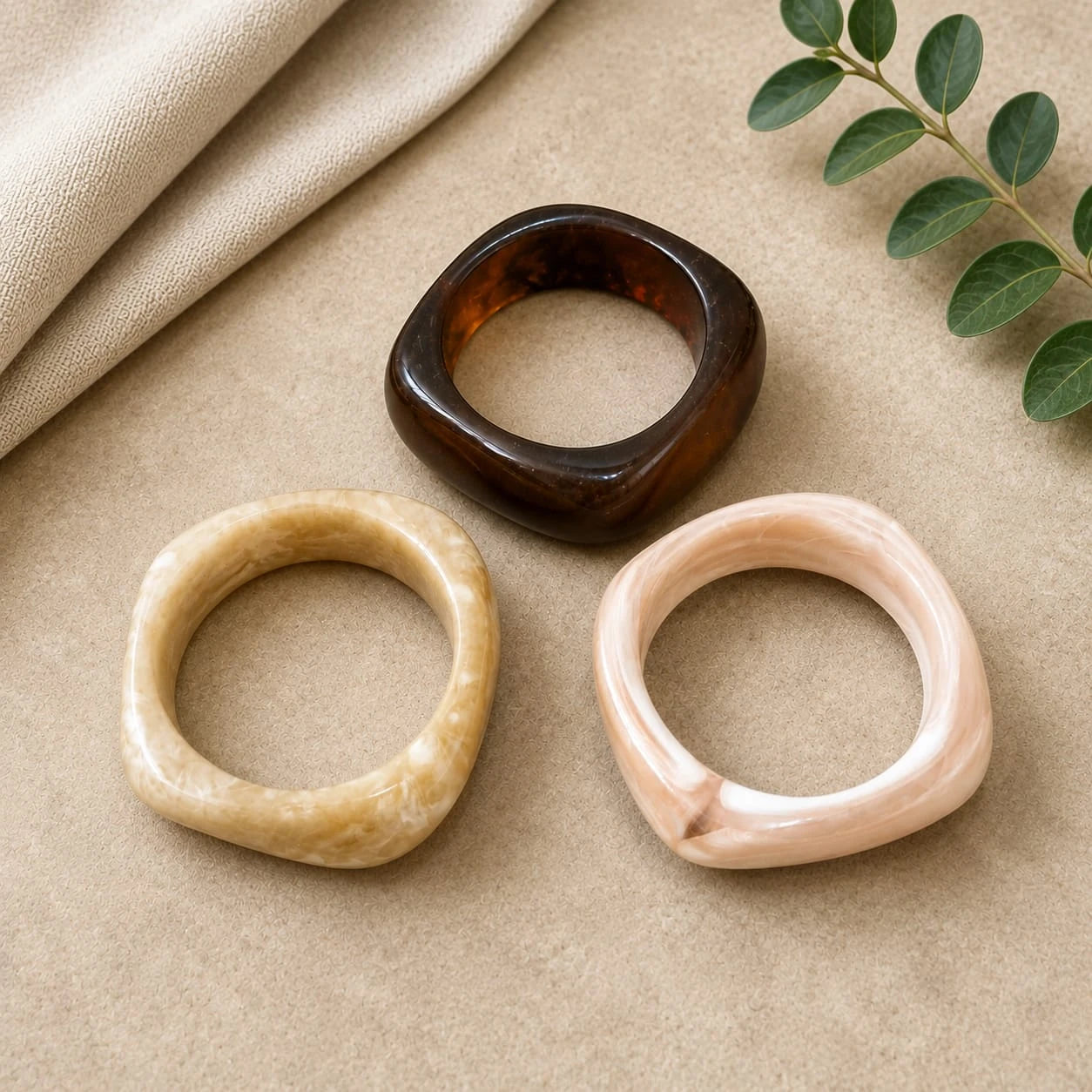 Caramel Blush Resin Trio