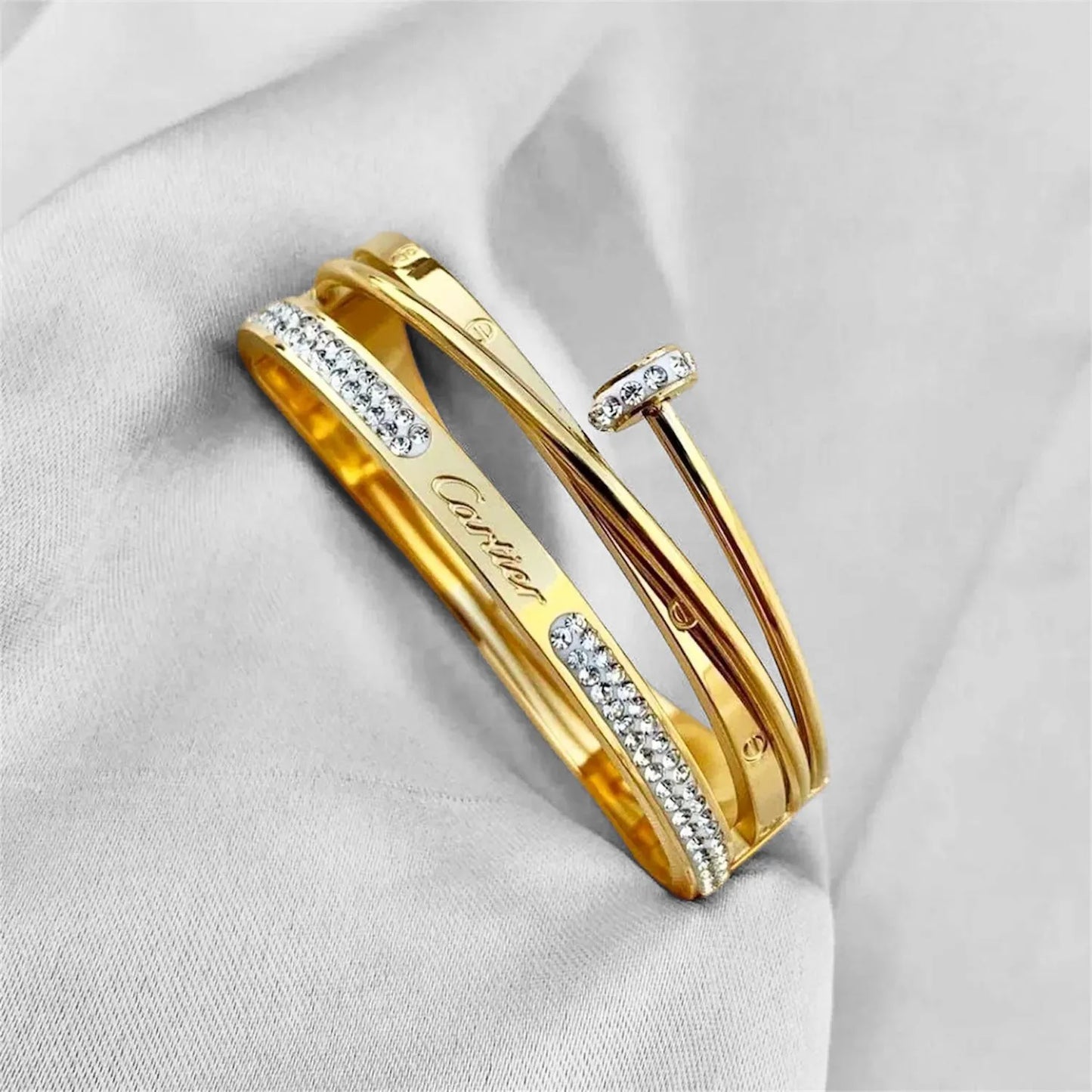 Cartier Diamond Gold Kada