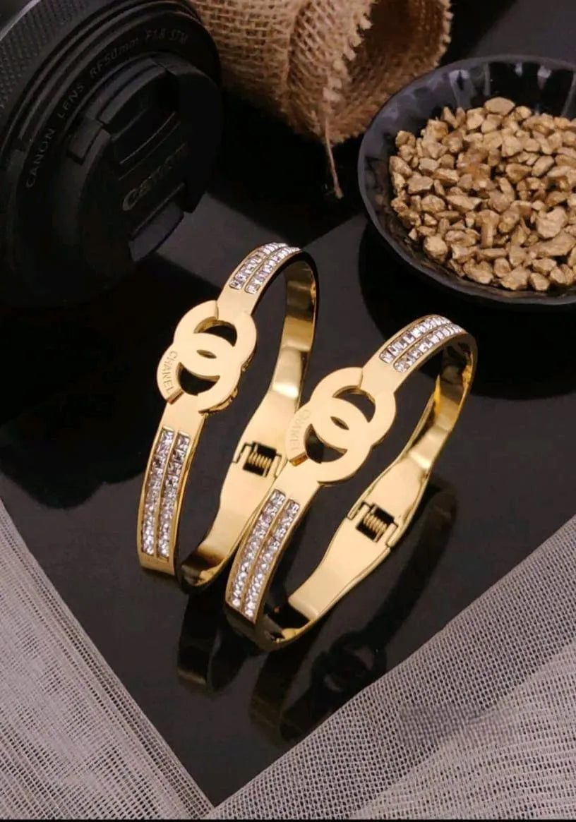 Chanel Diamond Gold Kada