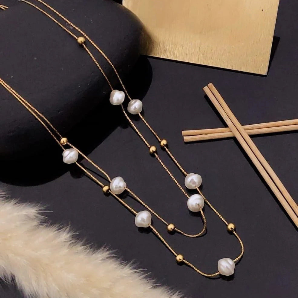 Elara Pearl Harmony Layered Necklace