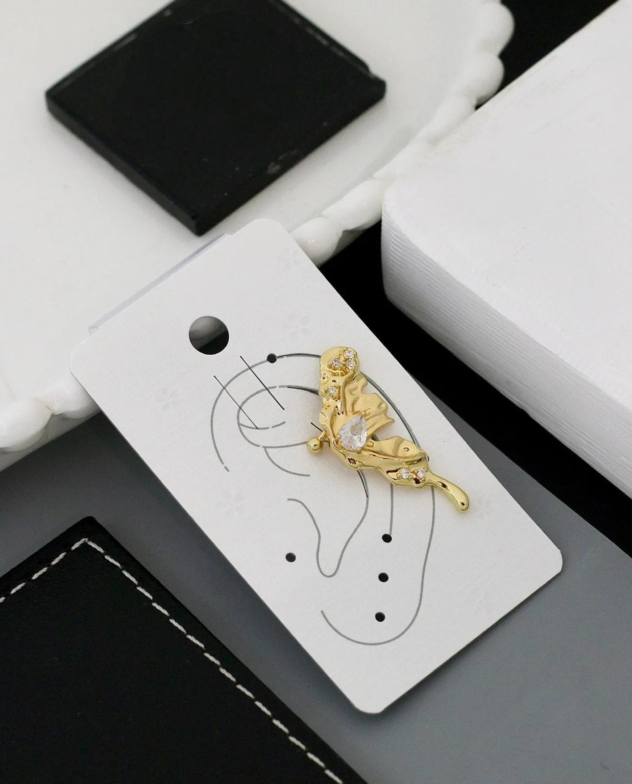 Celestia Winged Crystal Earring