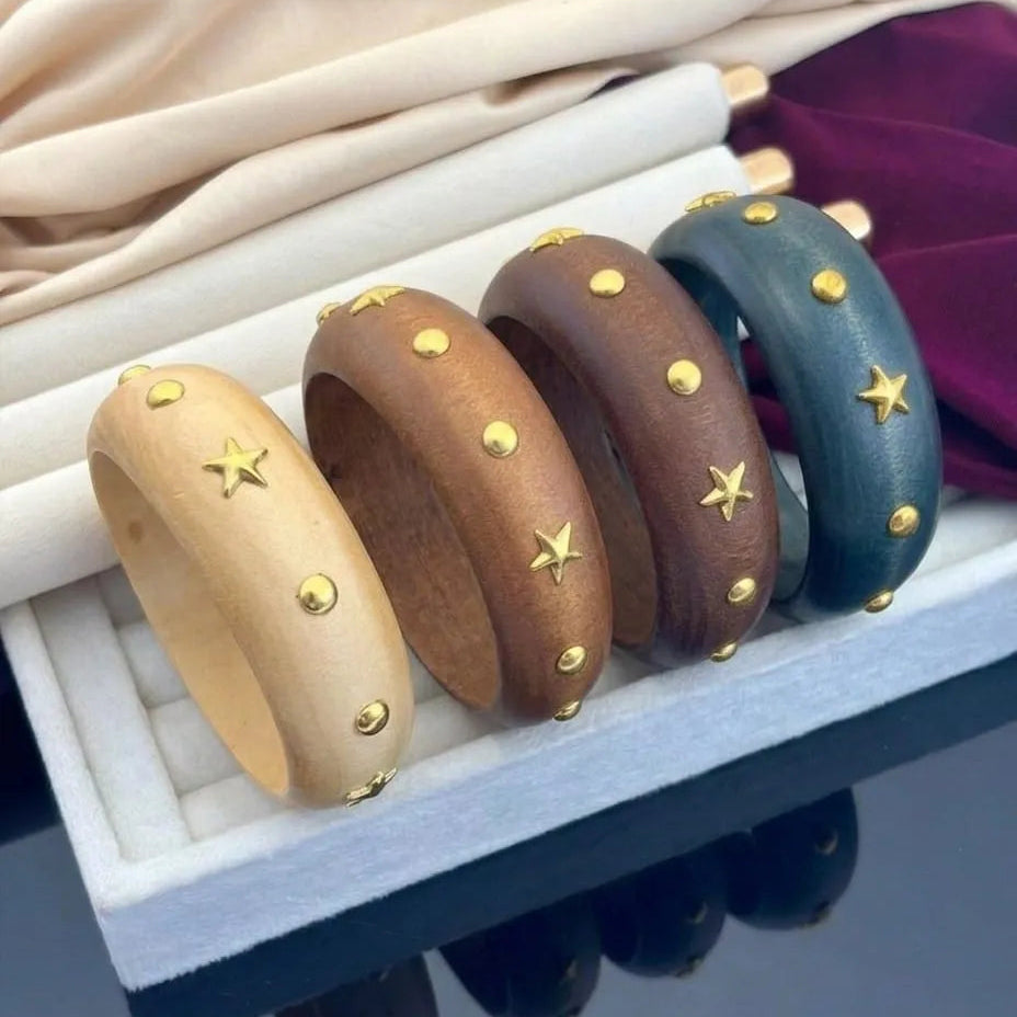 Wooden Kada – Star Studded Ethnic