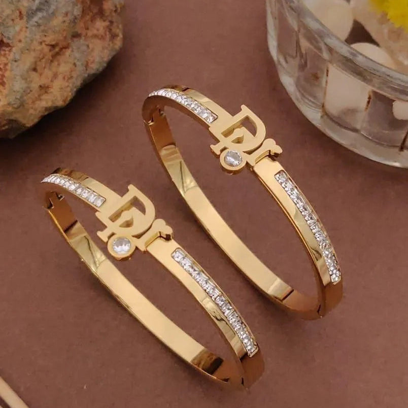 Initials Gold kada