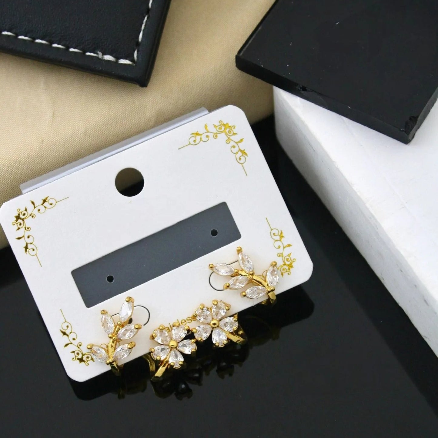 Aurora Leaf Blossom Earrings