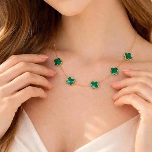 Emerald Clover Luxe Necklace