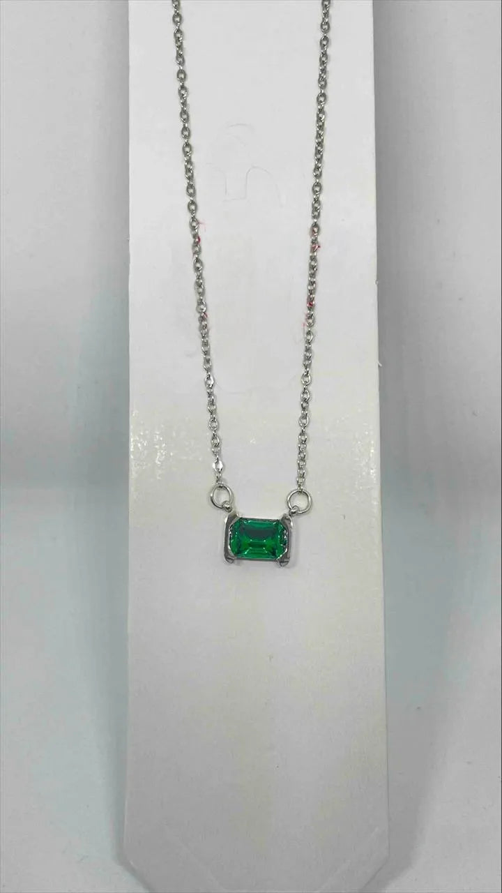 Emerald Pendant Necklace