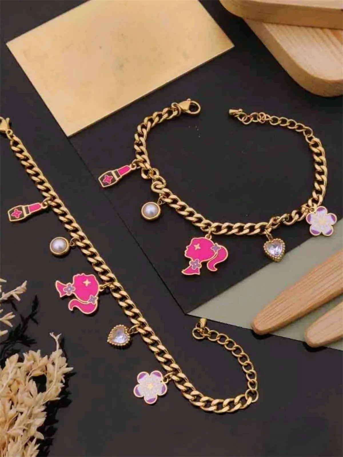 GlamCharm Girl Power Anti-Tarnish Bracelet