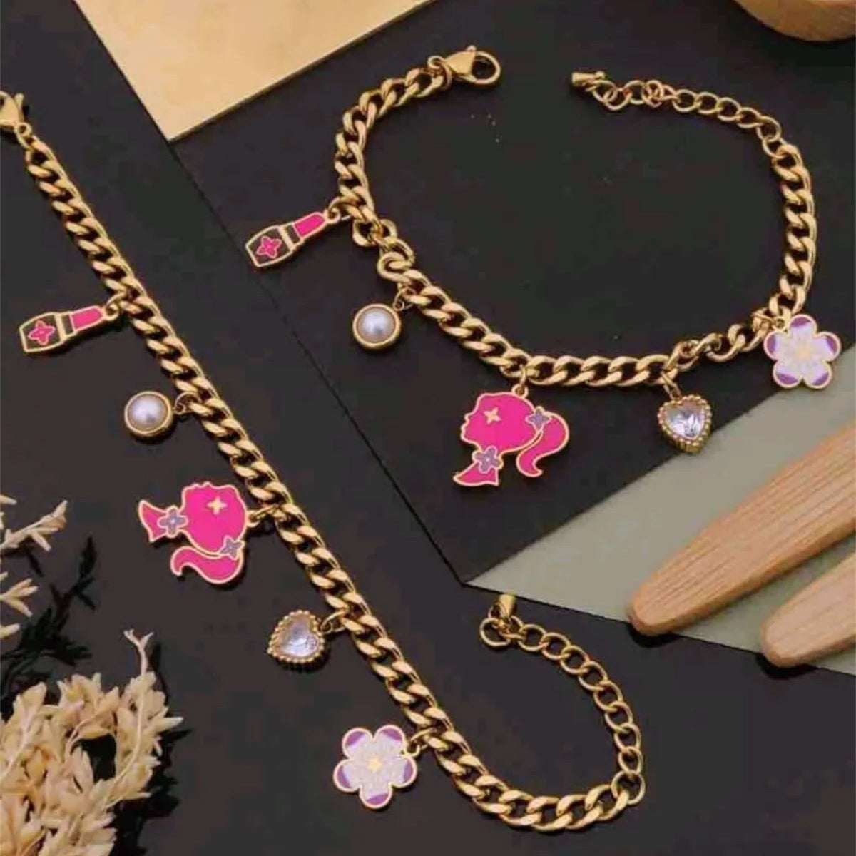 GlamCharm Girl Power Anti-Tarnish Bracelet