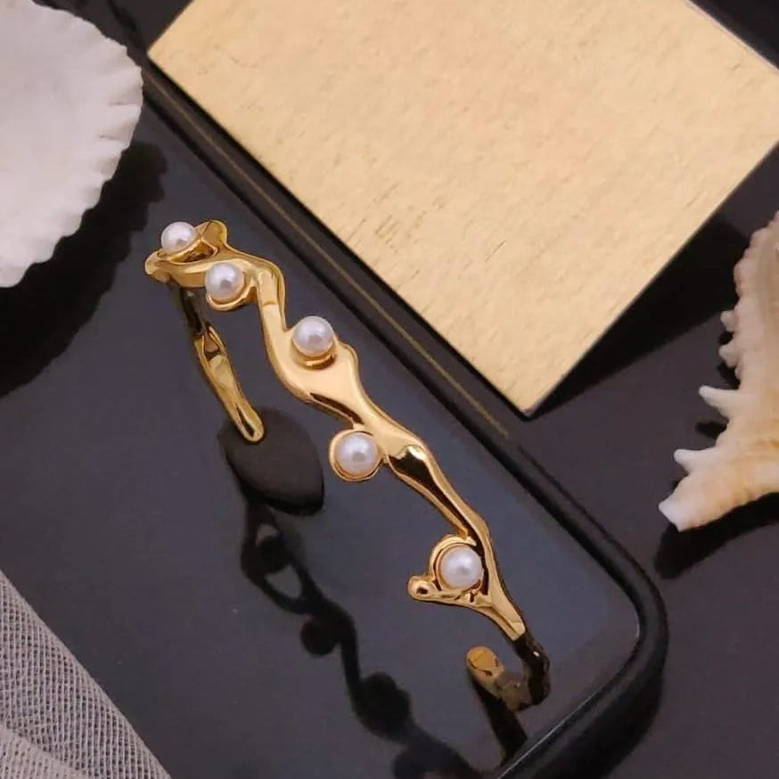 Pearl Accent Gold Kada