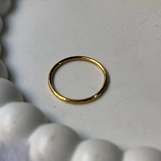Golden Minimal Sparkle Anti-Tarnish Ring