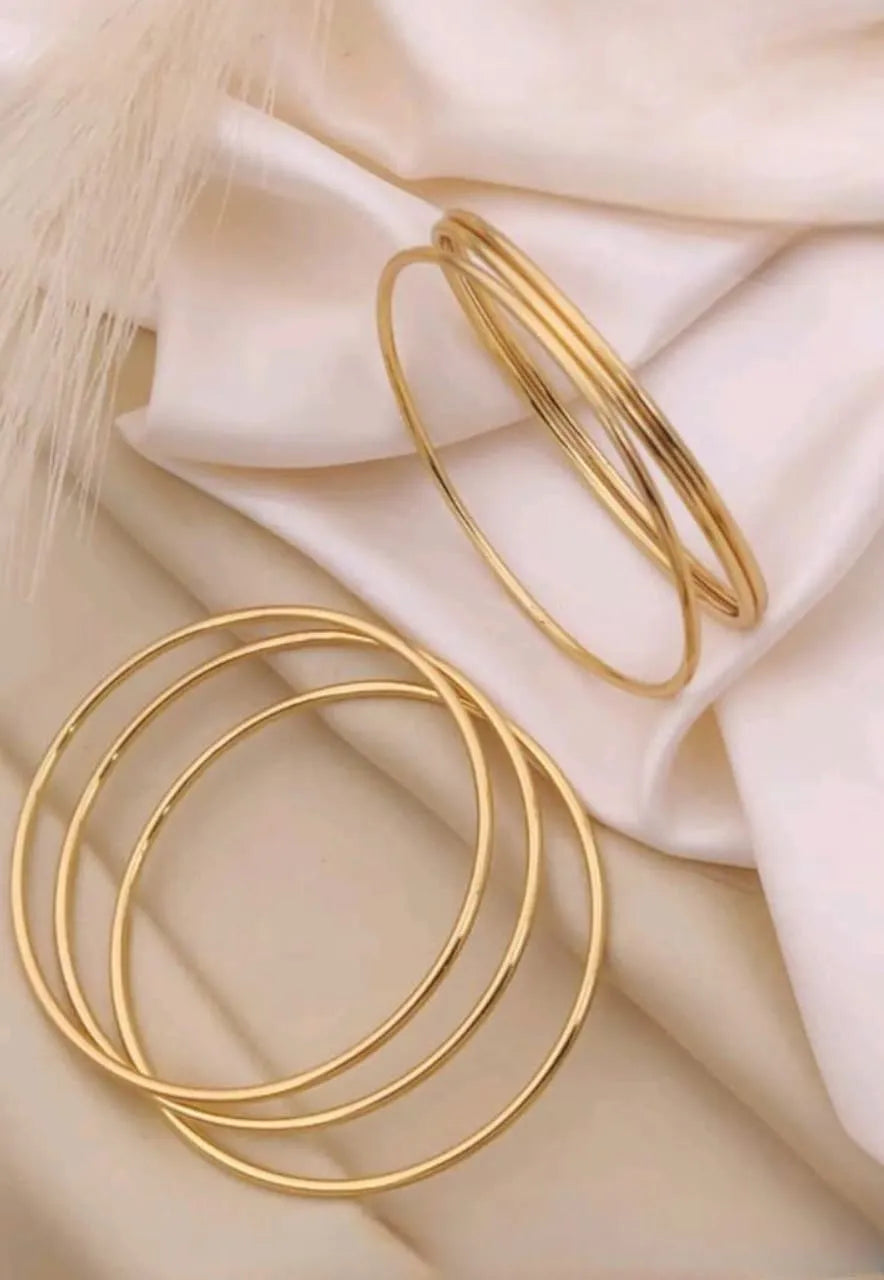 Golden Bangle Set Of three