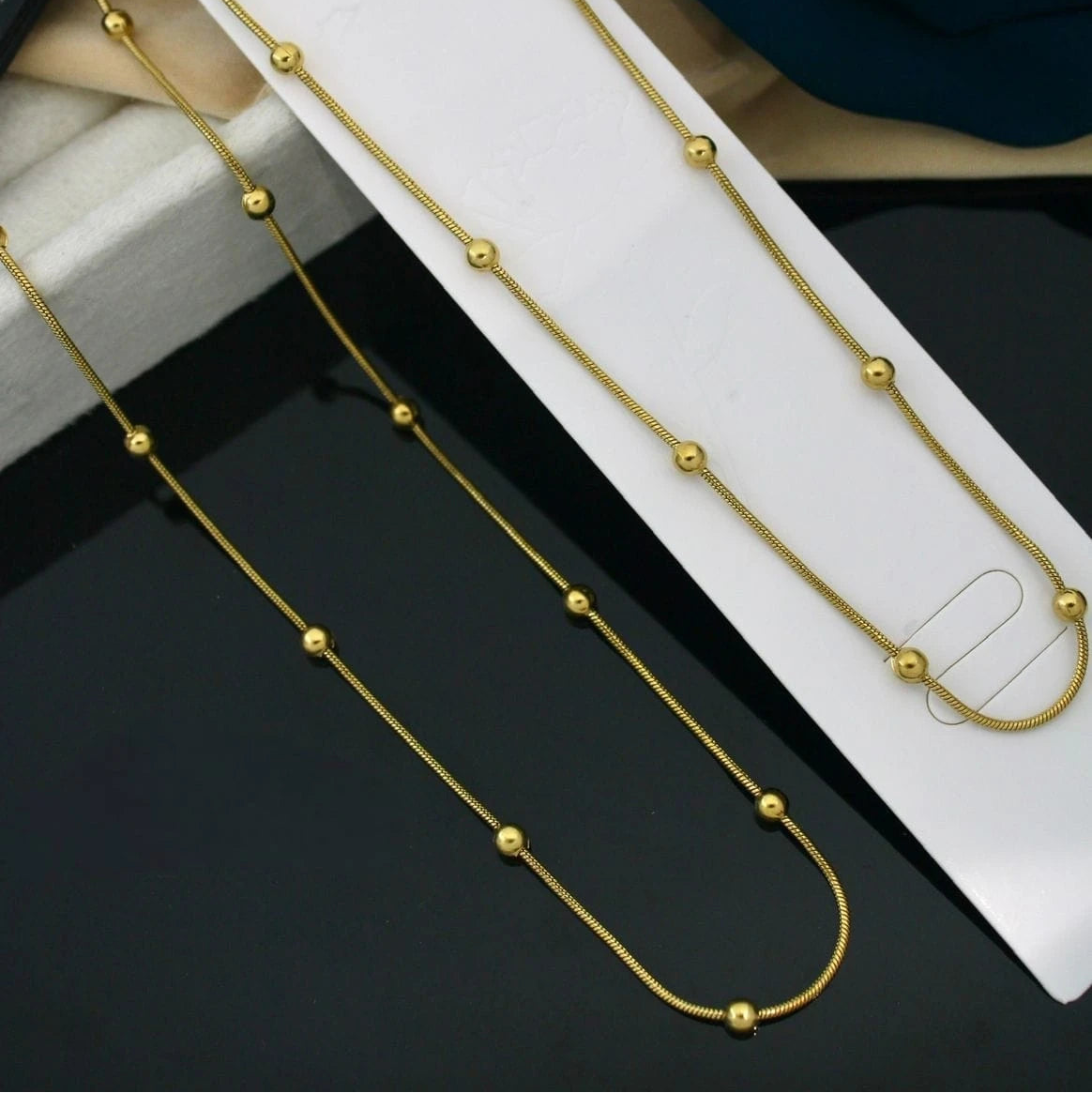 Aurora Beadline Gold Chain Necklace