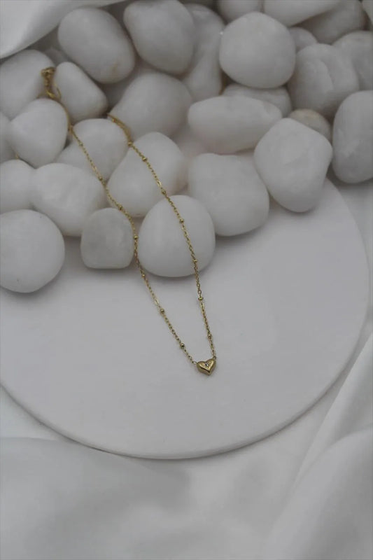 Golden Heart Pendant Necklace