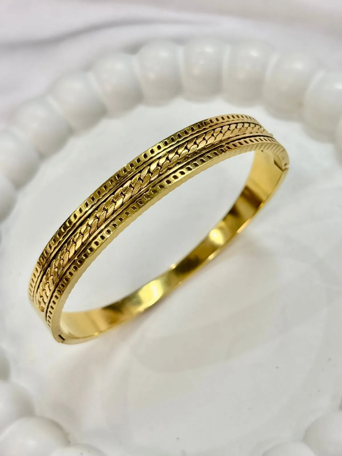 Golden Braided Texture Kada