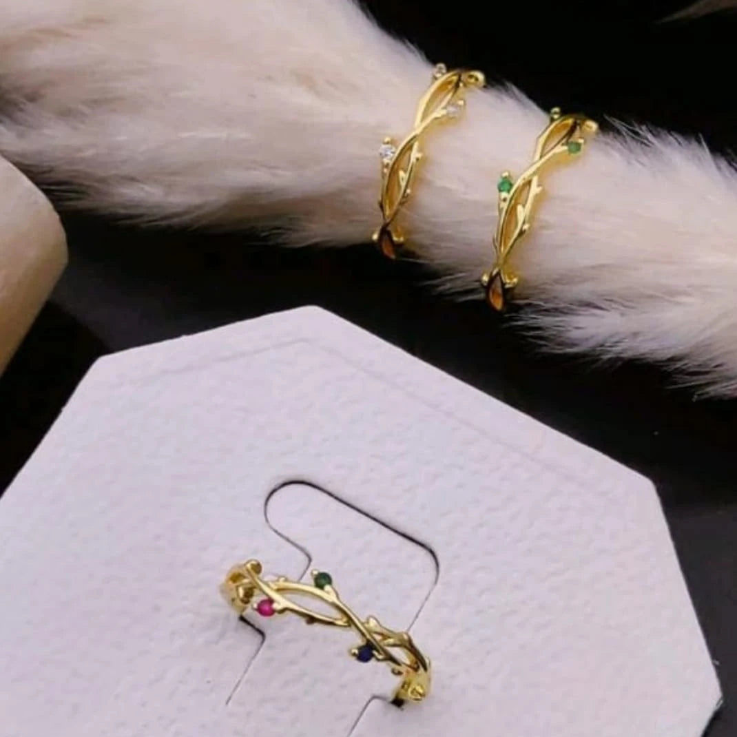 Aurora Vine Gemstone Ring